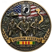  Monedă comemorativă pentru veterani din Vietnam, monedă provocatoare pentru memorialul războiului din Vietnam, medalie militară de colecție față-verso, cadou tribut pentru onoare, curaj și sacrificiu pentru veterani, soldați și colecționari