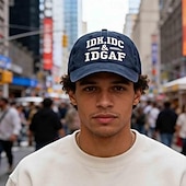 cheap Gifts-IDK IDC &amp; IDGAF Embroidery Baseball Caps, Vintage Washed Adjustable Dad Hat, Funny Sarcastic Quote Cap for Women Men, Casual Unisex Outdoor Gift