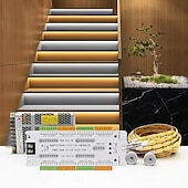 cheap Plug Strip Lights-Intelligent Motion Triggered LED Stair Lighting Kit 10-24PCS 4.1ft Cuttable COB LED Strip Light for Indoor LED Stair Lights Equipped with Switch Plug Cable