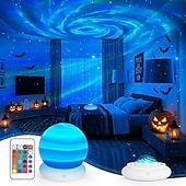cheap Haunted House Special Effects-Planet Galaxy Star Projector Night Light, Remote‑Controlled Color Changing Sky Projection Lamp, Ambient Star Light for Kids Bedroom, Living Room, Party Home Decoration