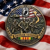  Monedă comemorativă pentru veterani din Vietnam, monedă provocatoare pentru memorialul războiului din Vietnam, medalie militară de colecție față-verso, cadou tribut pentru onoare, curaj și sacrificiu pentru veterani, soldați și colecționari