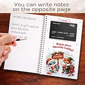  broșură cu felicitări cadou de Crăciun, suport pentru felicitări cadou de Crăciun cu 10 pagini, carte cu felicitări cadou de Crăciun Fericit pentru adulți, broșură cu felicitări cadou DIY, cadouri pentru ciorap de Crăciun, cadouri cu Moș Crăciun secret și