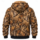  Herre Jakt Fleece Hattetrøje سترة Klassisk Jakt Med hette utendørs Brun Brun 2 Ta igjen glidelåsen Høst Vinter Designer S M L XL 2XL 3XL