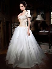 cheap Special Occasion Dresses-Ball Gown Open Back Dress Quinceanera Prom Floor Length Sleeveless Sweetheart Tulle with Beading Appliques 2025
