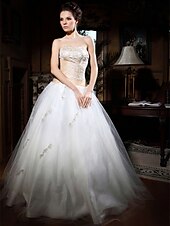 cheap Special Occasion Dresses-Ball Gown Open Back Dress Quinceanera Prom Floor Length Sleeveless Sweetheart Tulle with Beading Appliques 2025