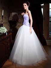 cheap Special Occasion Dresses-Ball Gown Dress Quinceanera Prom Floor Length Sleeveless Strapless Satin with Ruched Beading Appliques 2025