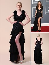 halpa Juhlamekot-Tuubi Kaikki julkkistyylit Grammy-juhlan innoittama Muodollinen iltajuhla Mekko V kaula-aukko Hihaton Epäsymmetrinen Kokopitkä Tafti kanssa Pitsi Napit Rypytetty 2020 / Etuhalkio