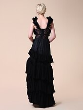 halpa Juhlamekot-Tuubi Kaikki julkkistyylit Grammy-juhlan innoittama Muodollinen iltajuhla Mekko V kaula-aukko Hihaton Epäsymmetrinen Kokopitkä Tafti kanssa Pitsi Napit Rypytetty 2020 / Etuhalkio