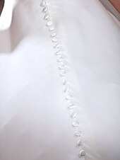 cheap Wedding Dresses-Princess A-Line Wedding Dresses V Neck Cathedral Train Satin Sleeveless with 2021