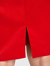 cheap Bridesmaid Dresses-Sheath / Column Bridesmaid Dress Jewel Neck Short Sleeve Knee Length Satin with Sash / Ribbon / Bow(s)