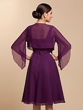 abordables enveloppes d&#039;invité de mariage-Manteaux / Vestes Mousseline de soie Mariage / Soirée / Décontractée Wraps de mariage Avec Drapée / Couleur Unie