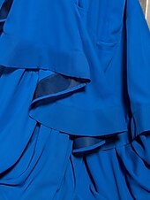 abordables Bodas y eventos-Corte Trompeta / Sirena Estilo de Celebridad Inspirado por Emmy Festivos Fiesta de Cóctel Noche formal Vestido Sin Tirantes Sin Mangas Cola de Corte Gasa con Volantes Frontal Abierto 2021
