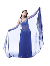abordables Accessoires de danse-Accessoires de danse du ventre voile écharpe à main performance femme écharpe en mousseline de soie accessoires de pratique multicolores