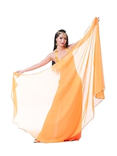 abordables Accessoires de danse-Accessoires de danse du ventre voile écharpe à main performance femme écharpe en mousseline de soie accessoires de pratique multicolores