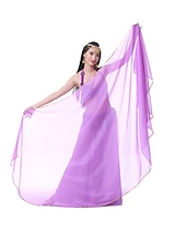 abordables Accessoires de danse-Accessoires de danse du ventre voile écharpe à main performance femme écharpe en mousseline de soie accessoires de pratique multicolores