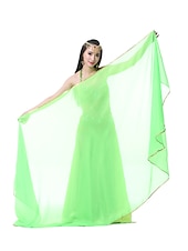 abordables Accessoires de danse-Accessoires de danse du ventre voile écharpe à main performance femme écharpe en mousseline de soie accessoires de pratique multicolores