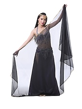 abordables Accessoires de danse-Accessoires de danse du ventre voile écharpe à main performance femme écharpe en mousseline de soie accessoires de pratique multicolores