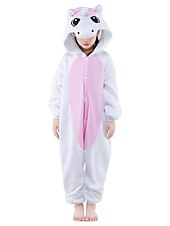 preiswerte Kigurumi Pyjamas-Kinder Patchwork Onesie-Kostüm Einhorn Pyjamas-Einteiler Kigurumi-Pyjamas Pyjamas Für Jungen und Mädchen Weihnachten Karneval Kindertag Karikatur