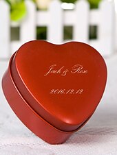 cheap Weddings &amp; Events-24 Piece/Set Favor Holder-Heart-shaped Metal Favor Boxes Personalized