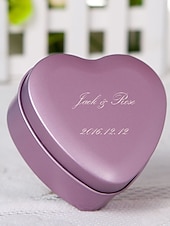 cheap Weddings &amp; Events-24 Piece/Set Favor Holder-Heart-shaped Metal Favor Boxes Personalized
