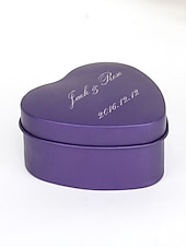 cheap Weddings &amp; Events-24 Piece/Set Favor Holder-Heart-shaped Metal Favor Boxes Personalized