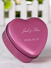 cheap Weddings &amp; Events-24 Piece/Set Favor Holder-Heart-shaped Metal Favor Boxes Personalized