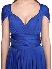 abordables Vestidos de dama de honor-Corte en A Hasta el Suelo Jersey Vestido de Dama de Honor con En Cruz / Plisado