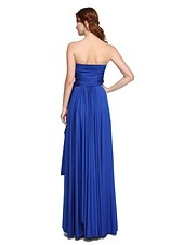 abordables Vestidos de dama de honor-Corte en A Hasta el Suelo Jersey Vestido de Dama de Honor con En Cruz / Plisado