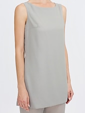 billiga Mammas byxdräkter-Strand Bröllop Jumpsuit/Byxdräkt 3 Delar Mor Till Brud Bröllops Gäst Elegant Plus Size Inkluderat Bateau Hals Golvlängd Chiffon Ärmlös Jacka es med Enfärgade Färger