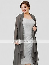 cheap Mother&#039;s Wraps-Long Sleeve Coats / Jackets Chiffon Wedding / Party / Evening Women&#039;s Wrap With Draping / Solid