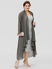 cheap Mother&#039;s Wraps-Long Sleeve Coats / Jackets Chiffon Wedding / Party / Evening Women&#039;s Wrap With Draping / Solid