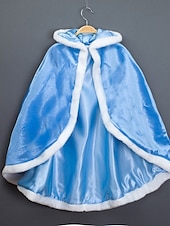 cheap Girls&#039; Costumes-Princess Fairytale Elsa Cloak Girls&#039; Movie Cosplay A-Line Slip Purple Yellow Fuchsia Dress Shawl Christmas Masquerade World Book Day Costumes