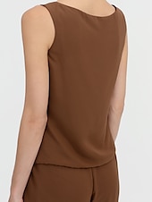 cheap Mom&#039;s Pant Suits-Jumpsuits Sheath Mother of the Bride  Formal Wedding Guest Elegant Two Piece Jumpsuits V Neck Floor Length Chiffon Sleeveless with Pleats 2025 free custom size