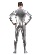 cheap Glossy-Shiny Zentai Suits Skin Suit Bodysuit Carnival Costume Full Body Suit Men&#039;s Women&#039;s Sex Solid Colored Spandex Latex Costume for Halloween Masquerade Adults&#039;