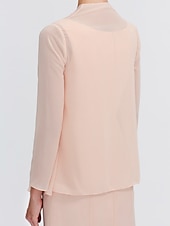 voordelige Met Jas-Strand Bruiloft Twee Delige Sheath Moeder van de Bruid Jurk Bruids Gast Elegante Plus Size Edelsteenhals Thee Lengte Chiffon Mouwloos Wrap Inbegrepen met Ceintuur  Riem Plooien Beading 2025