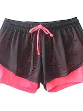 tanie Spodenki biegowe-Damskie Spodenki do biegania Spodenki na siłownię Spodenki do jogi Ściągana na sznurek 2 w 1 z wkładką Doły Obuwie sportowe Oddychający Szybkie wysychanie Odvádí pot Joga Zdatność Trening w siłowni