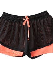 tanie Spodenki biegowe-Damskie Spodenki do biegania Spodenki na siłownię Spodenki do jogi Ściągana na sznurek 2 w 1 z wkładką Doły Obuwie sportowe Oddychający Szybkie wysychanie Odvádí pot Joga Zdatność Trening w siłowni