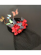 ieftine Fascinatoare și pălării-pălărie de fascinatori Kentucky derby pălărie caciulă spumă flaneletă cutie de pastile pălărie toamnă nuntă cursă de cai melbourne ceașcă cocktail cu șapcă floare cască