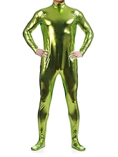 cheap Glossy-Shiny Zentai Suits Skin Suit Bodysuit Carnival Costume Full Body Suit Men&#039;s Women&#039;s Sex Solid Colored Spandex Latex Costume for Halloween Masquerade Adults&#039;