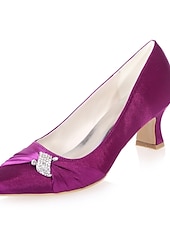 cheap Mother of Bride/Groom-Women's Mother of the Bride Dress Pumps, Pointed Toe Low Kitten Heel Shoes with Sparkly Accent – Wedding Ceremony, Reception &amp; Formal Events, Multiple Colors Available