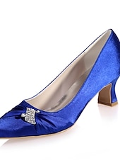 cheap Mother of Bride/Groom-Women's Mother of the Bride Dress Pumps, Pointed Toe Low Kitten Heel Shoes with Sparkly Accent – Wedding Ceremony, Reception &amp; Formal Events, Multiple Colors Available