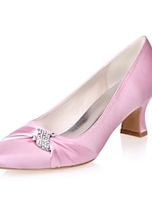 cheap Mother of Bride/Groom-Women's Mother of the Bride Dress Pumps, Pointed Toe Low Kitten Heel Shoes with Sparkly Accent – Wedding Ceremony, Reception &amp; Formal Events, Multiple Colors Available