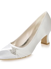 cheap Mother of Bride/Groom-Women's Mother of the Bride Dress Pumps, Pointed Toe Low Kitten Heel Shoes with Sparkly Accent – Wedding Ceremony, Reception &amp; Formal Events, Multiple Colors Available