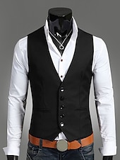 halpa Gilets-Miesten Liivi Liivit Häät Työ 1920-luku Smart Casual Polyesteri Yhtenäinen Ohut Musta Laivaston sininen Ruskea Liivi