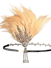 abordables Accesorios y más-Accesorio Vintage Rugido 20s 1920s Diadema de estilo flapper charlestón Invitado a la boda Pluma Disfraz Mujer Navidad Víspera de Todos los Santos Carnaval Vacaciones Fiesta / Noche Mascarada Adulto