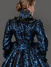 preiswerte Kleider-Kleid Spitze Rokoko Viktorianisch Bodenlang Kleid Partykostüm Maskerade Übergröße Kundenspezifische Marie Antoinette Spitze Ballkleid Kostüm Damen Party Abschlussball Karneval von Venedig Kleid