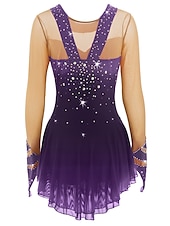 preiswerte Eiskunstlaufkleider-Eiskunstlaufkleid Damen Mädchen Eislaufen Kleider Austattungen Pudriges Rosa Purpur Violett Halo-Färbung Spandex Hochelastisch Wettbewerb Eiskunstlaufkleidung Eislaufen Eiskundstlauf