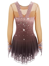 preiswerte Eiskunstlaufkleider-Eiskunstlaufkleid Damen Mädchen Eislaufen Kleider Austattungen Pudriges Rosa Purpur Violett Halo-Färbung Spandex Hochelastisch Wettbewerb Eiskunstlaufkleidung Eislaufen Eiskundstlauf