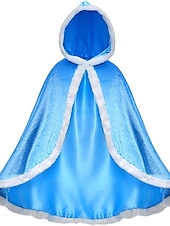 cheap Girls&#039; Costumes-Princess Fairytale Elsa Cloak Girls&#039; Movie Cosplay A-Line Slip Purple Yellow Fuchsia Dress Shawl Christmas Masquerade World Book Day Costumes