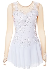 preiswerte Eiskunstlaufkleider-Eiskunstlaufkleid Damen Mädchen Eislaufen Kleider Austattungen Hellgelb Yan-pink  Violett Blume Gitter Spandex Spitze Hochelastisch Ausbildung Wettbewerb Eiskunstlaufkleidung Blume Dummes Licht